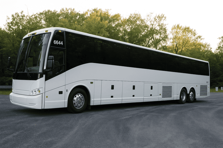 exterior of Bellevue Minibus Company coach bus