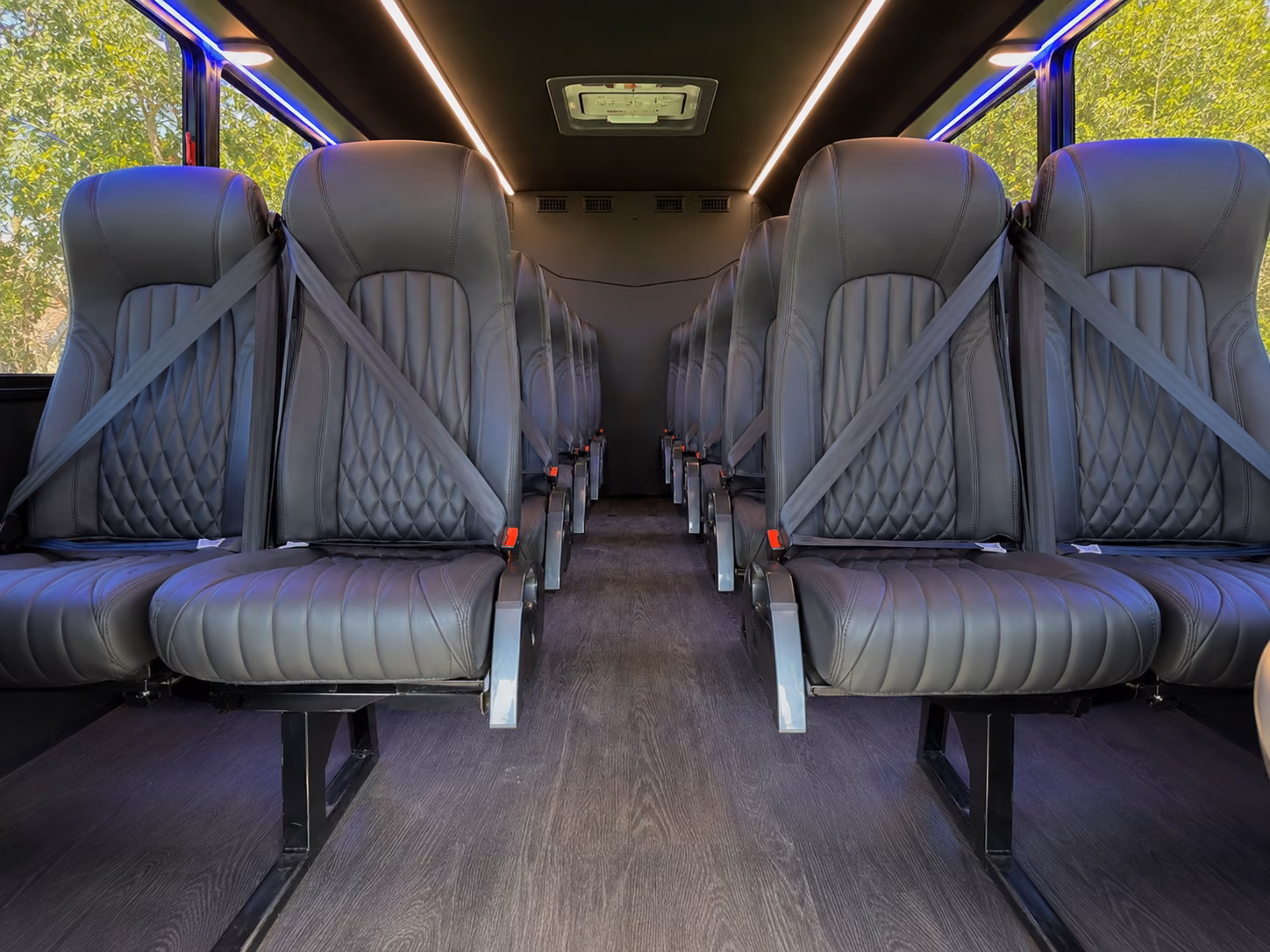 bellevue 18 passenger minibus interior