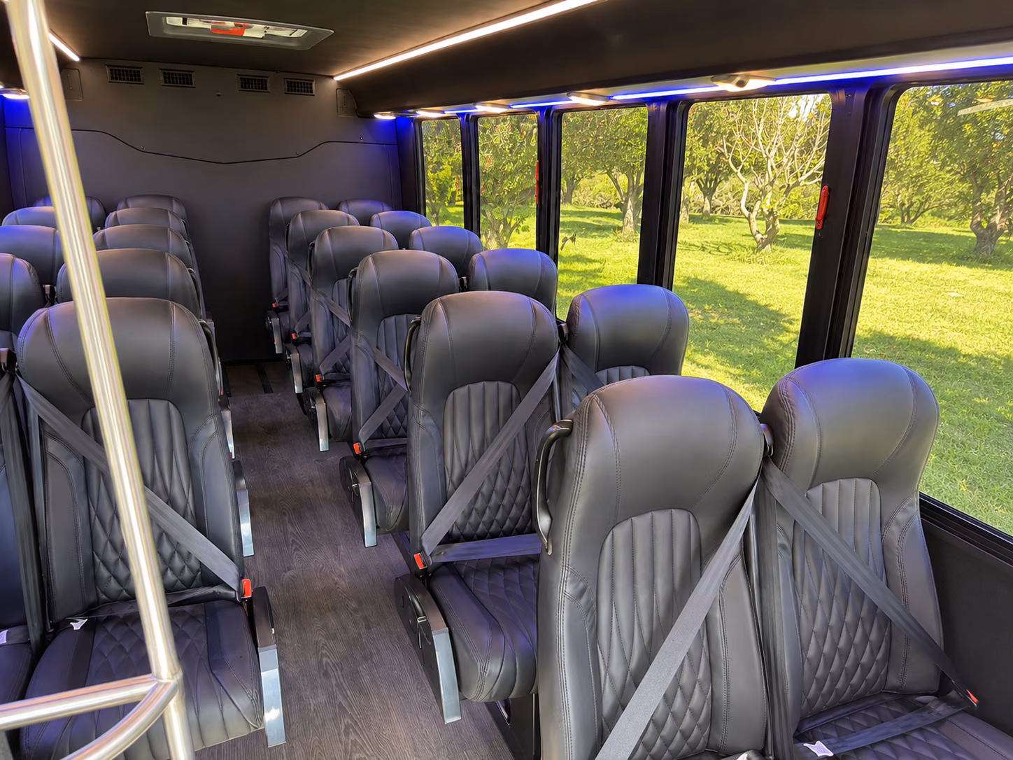 bellevue 20 passenger minibus inside