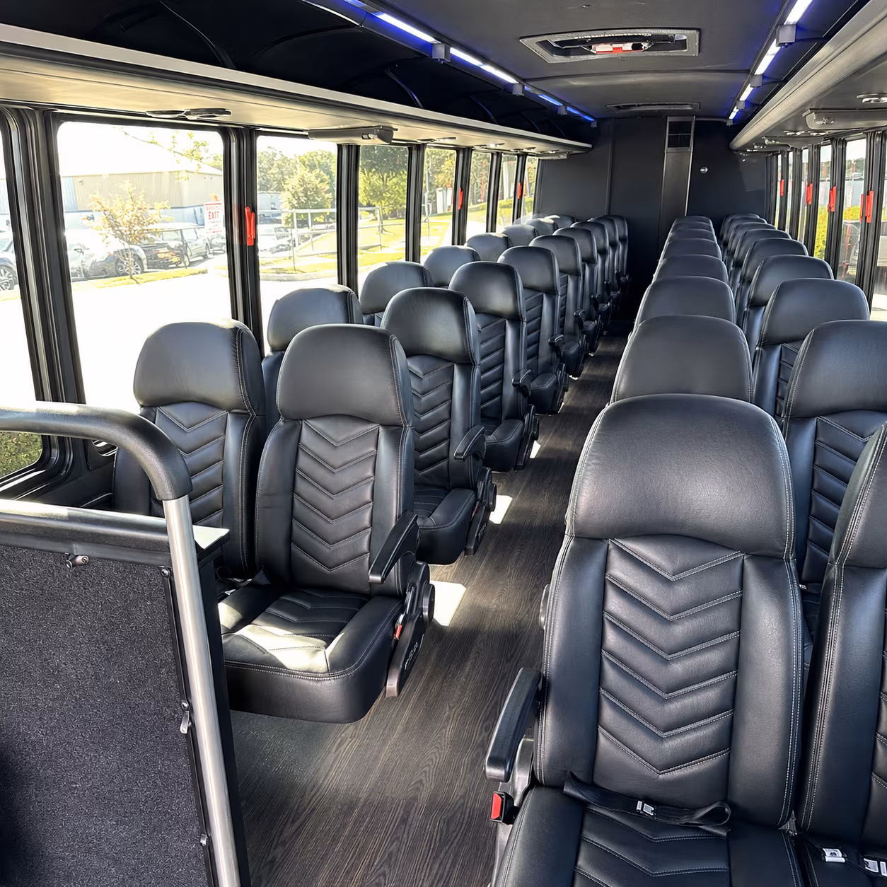 bellevue 28 passenger minibus interior