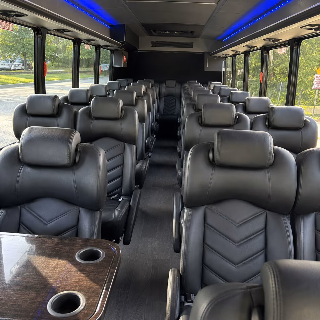 bellevue 30 passenger minibus inside