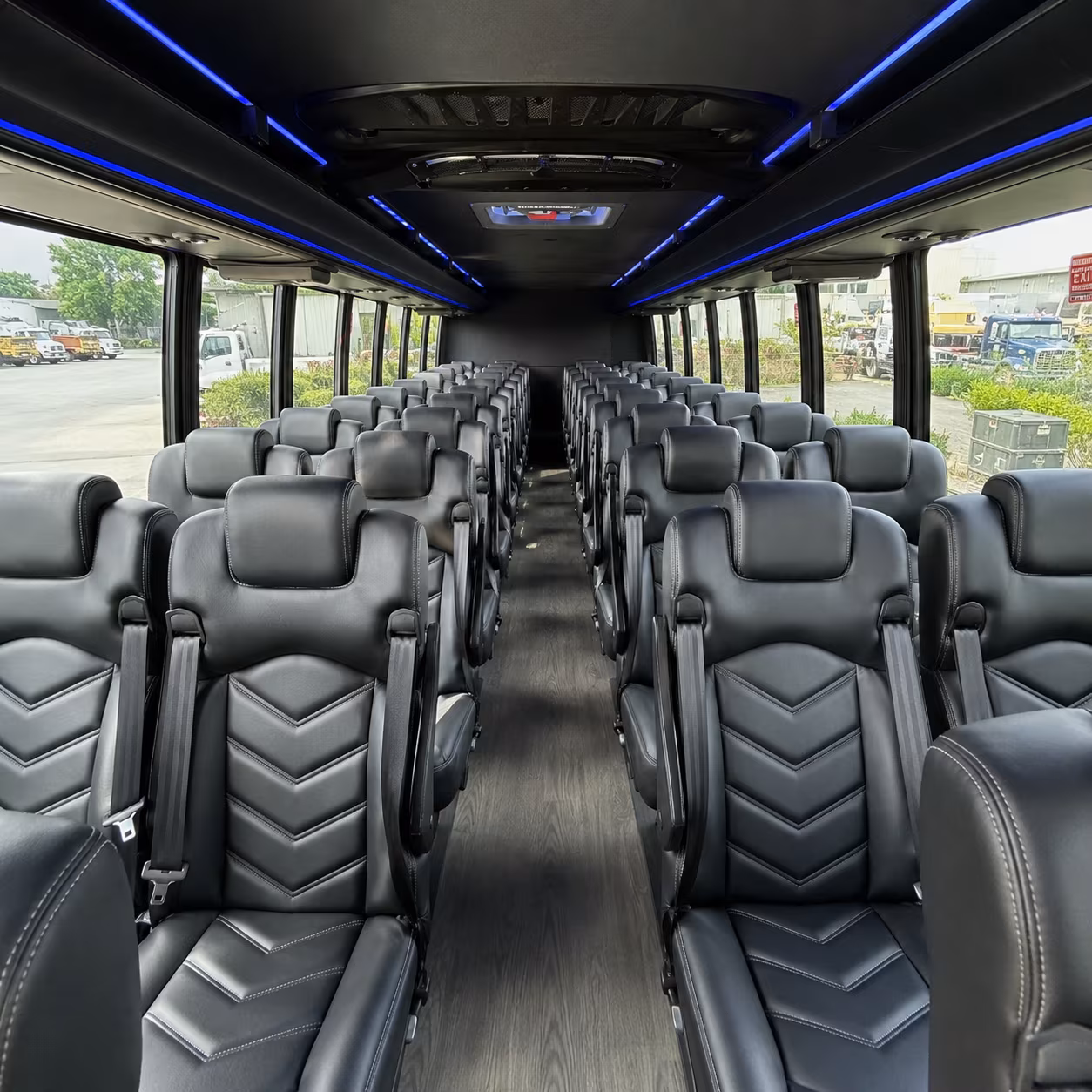 bellevue 35 passenger minibus inside