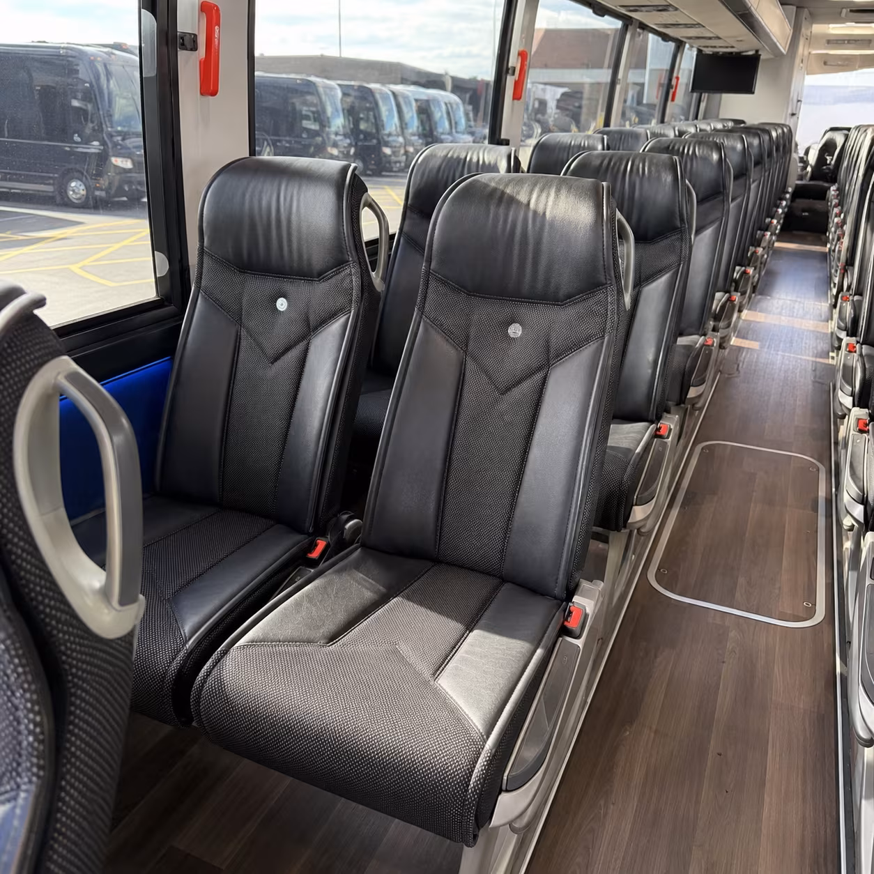 bellevue 40 passenger charter bus interior