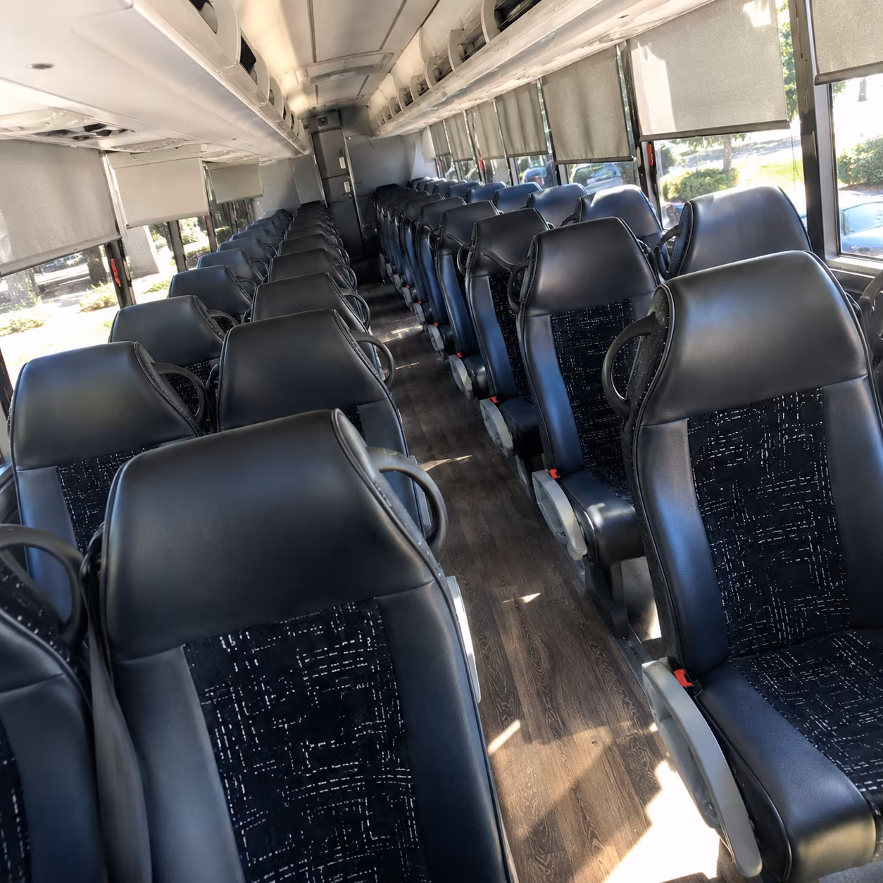 bellevue charter bus inside